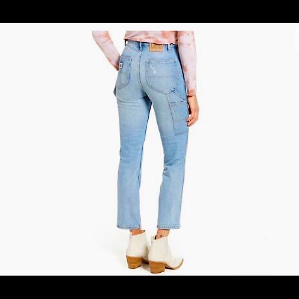 LEE Vintage Modern High Rise Dungaree Ankle Jeans - Picture 3 of 12